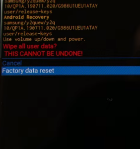 Samsung Factory Data Reset