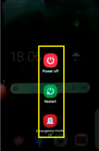 Samsung Power off, Restart & Emergency Mode