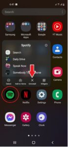 Uninstalling Samsung App