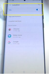 steps on how to turn off location services
