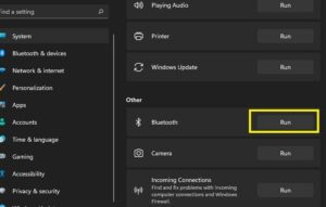 steps to run troubleshooting settings on windows