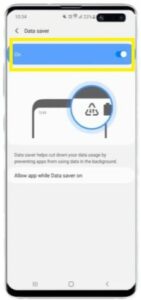 Disable data saver mode