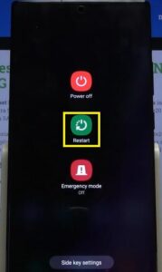 how to reboot the Galaxy Note 20
