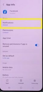 steps to use a custom app notification sound for Facebook