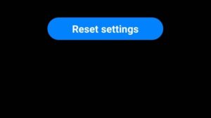 Reset all settings