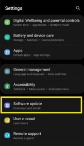 steps to perform a System Update