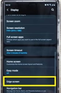 turn on edge lighting on Android 10