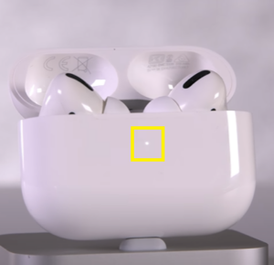 Press/hold the setup button behind the charging case for 15 seconds