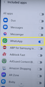 Activate which apps can use the Edge light feature - 3